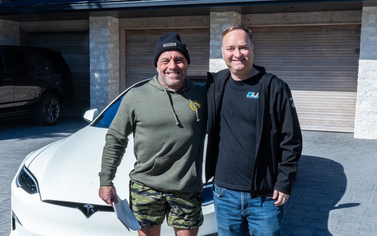Joe Rogan Takes Delivery Of His New Unplugged Performance Tesla S