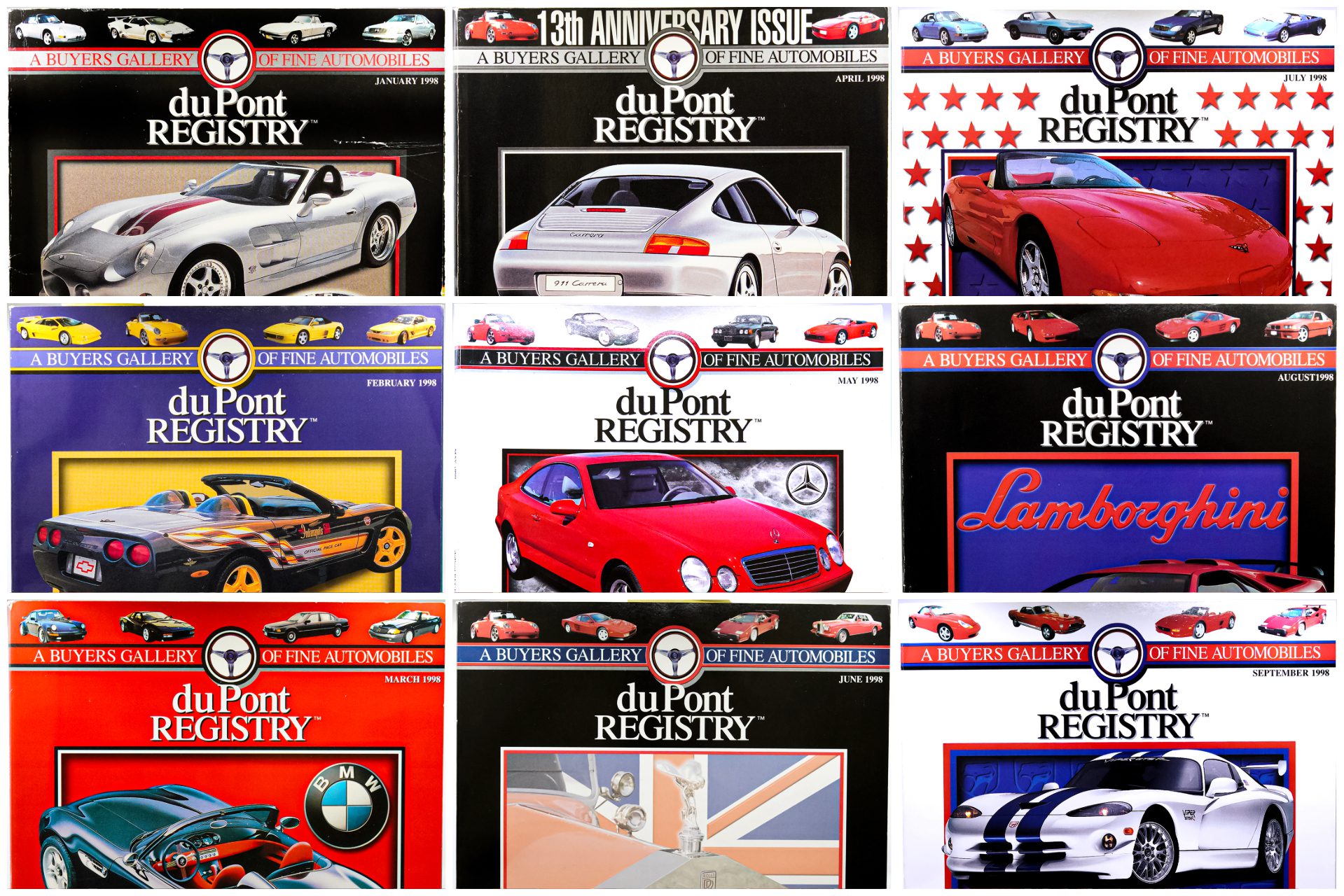 duPont REGISTRY 40th Anniversary - Cover Cars: 1998 – duPont