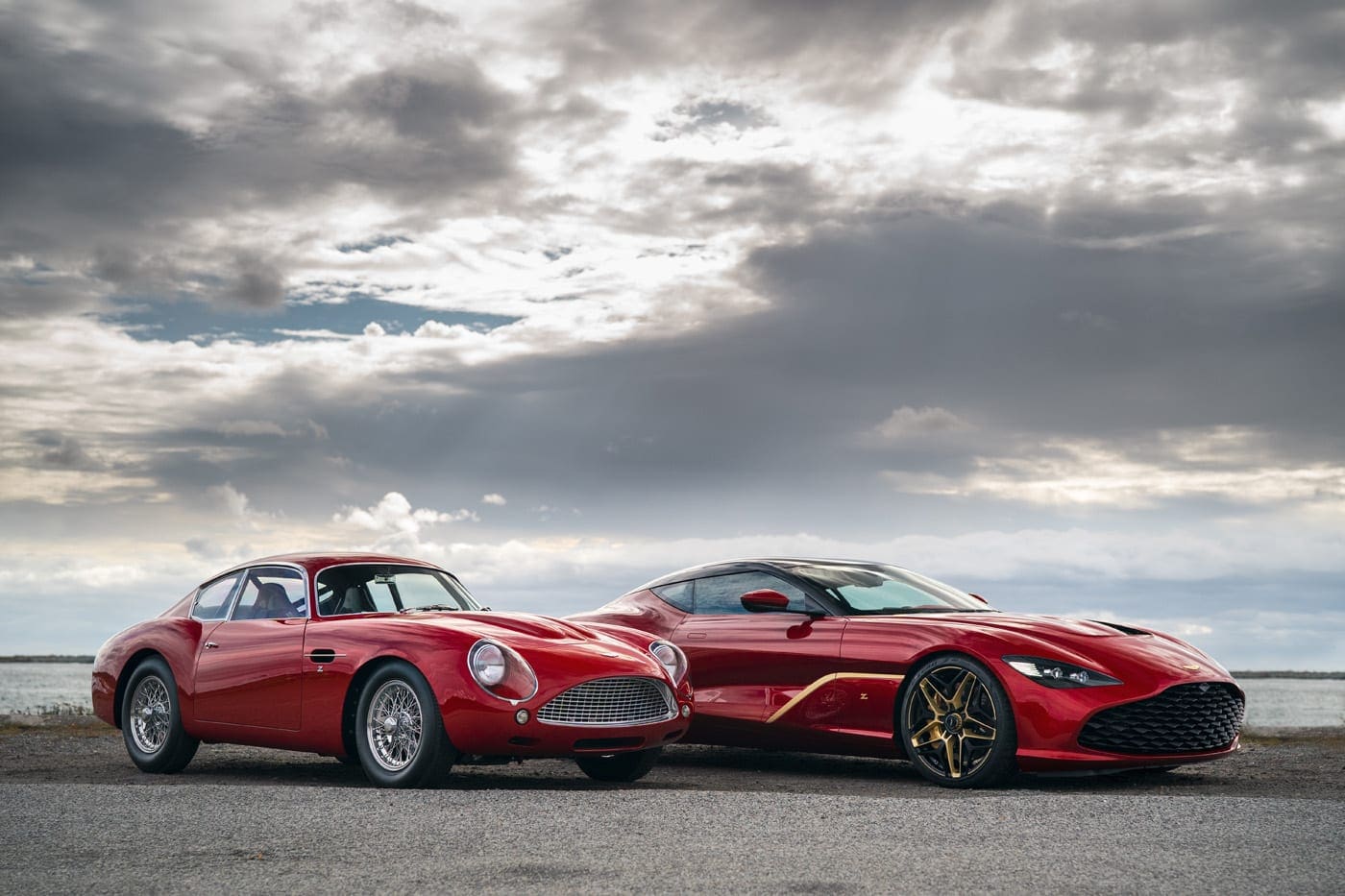 First Aston Martin DBS GT Zagato Unveiled in Red and Gold – duPont