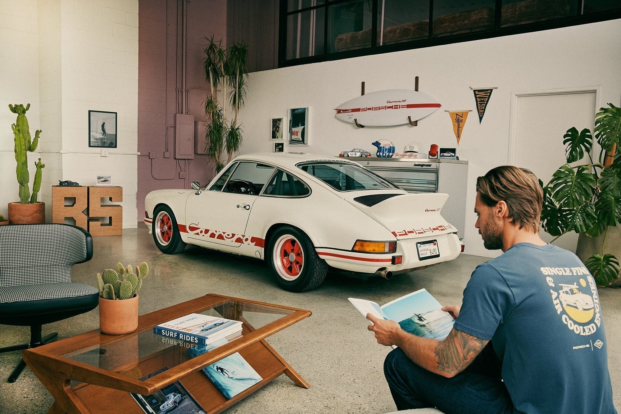 Shop Porsche x Almond Surfboards' New Single Fins & Air Cooled