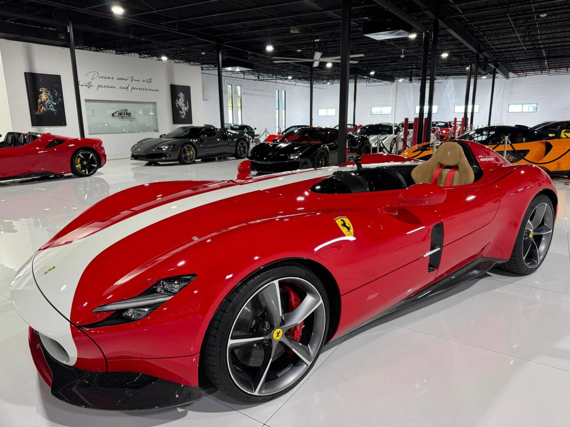 Tailor Made Rosso Corsa 2022 Ferrari Monza SP1 With Delivery Miles