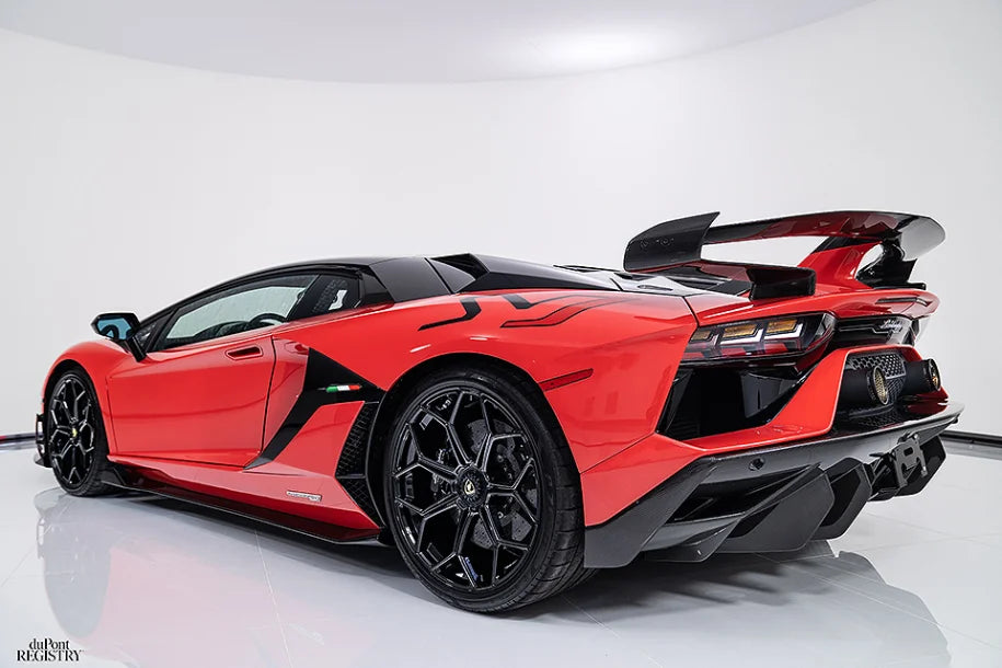 Custom Rosso Foco Lamborghini Aventador SVJ For Sale – duPont