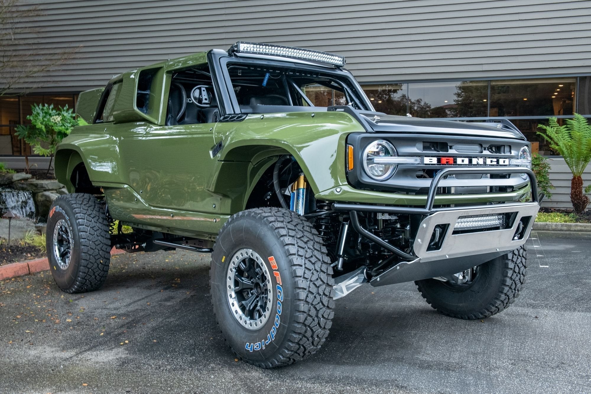 1-of-50 Ford Bronco DR In Porsche PTS Nato Olive Green For Sale