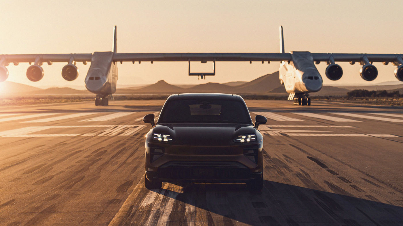 Porsche Cayenne Electric Achieves Unique Feat With World’s Largest Aircraft