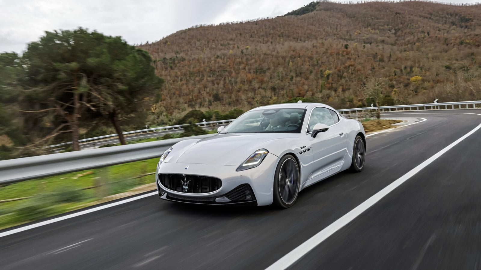 An image of a Maserati GranTurismo Modena on the road.