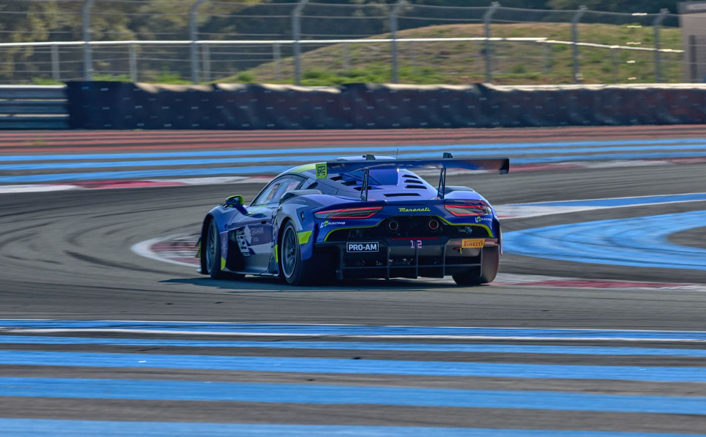 22727 MaseratiGT2debuttainpistaalPaulRicardeconquistasubitoilpodioconLPRacingnellultimoattodelFanatecGT2EuropeanSeries2023