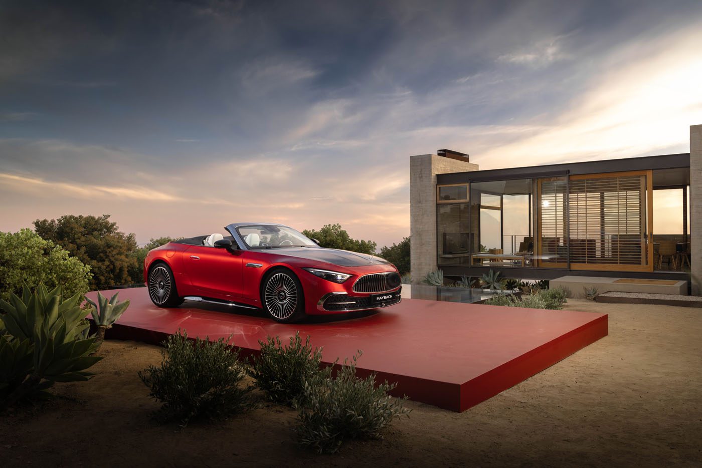 Mercedes Maybach SL 680 Monogram Series Red Ambience