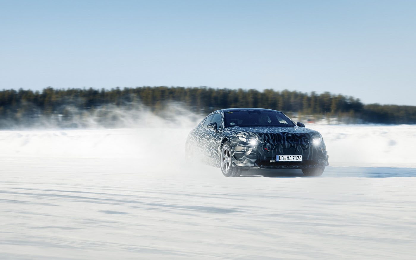Zukünftige elektrische Performance Plattform AMG.EA auf erster Wintererprobung in Schweden Winter testing the future electric performance platform AMG.EA in Sweden