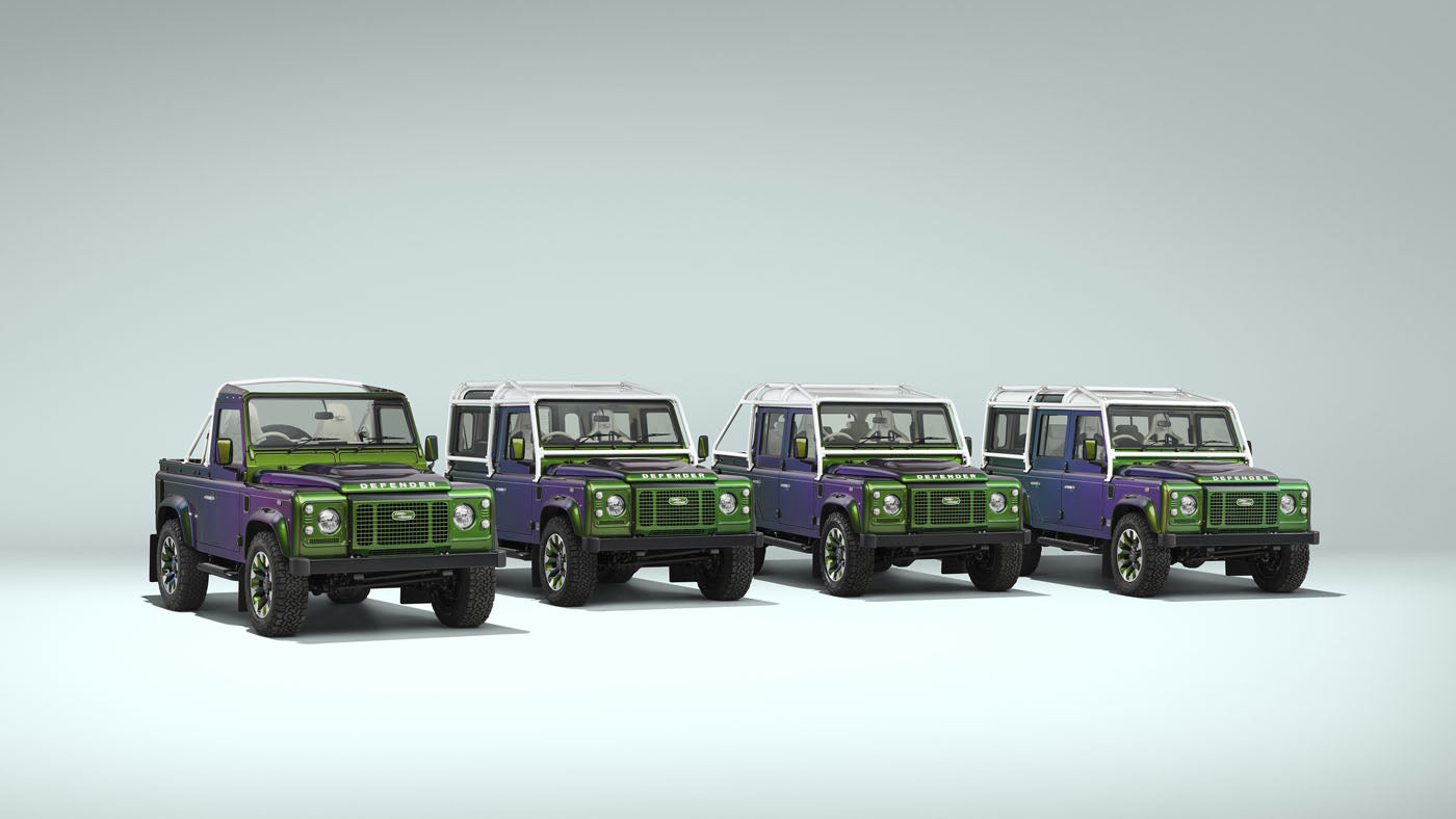 Land Rover Classic Unveils New Color-Changing Classic Defenders