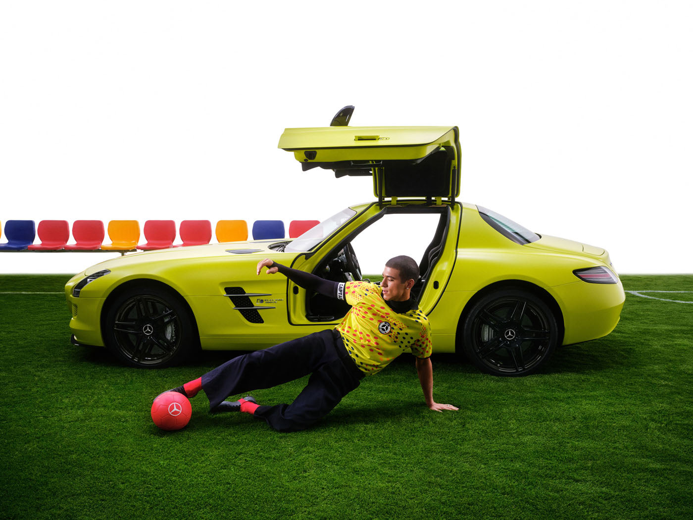 Mercedes-Benz Collaborates With KidSuper & Colm Dillane On Soccer-Themed Capsule