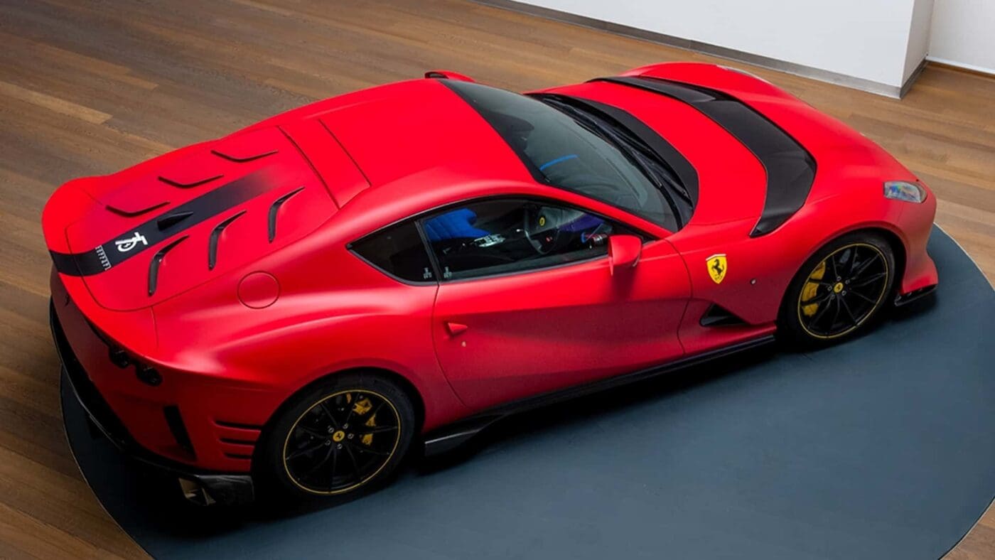 紅 Ferrari Shows Off This Tailor Made 812 Competizione In Matte Rosso