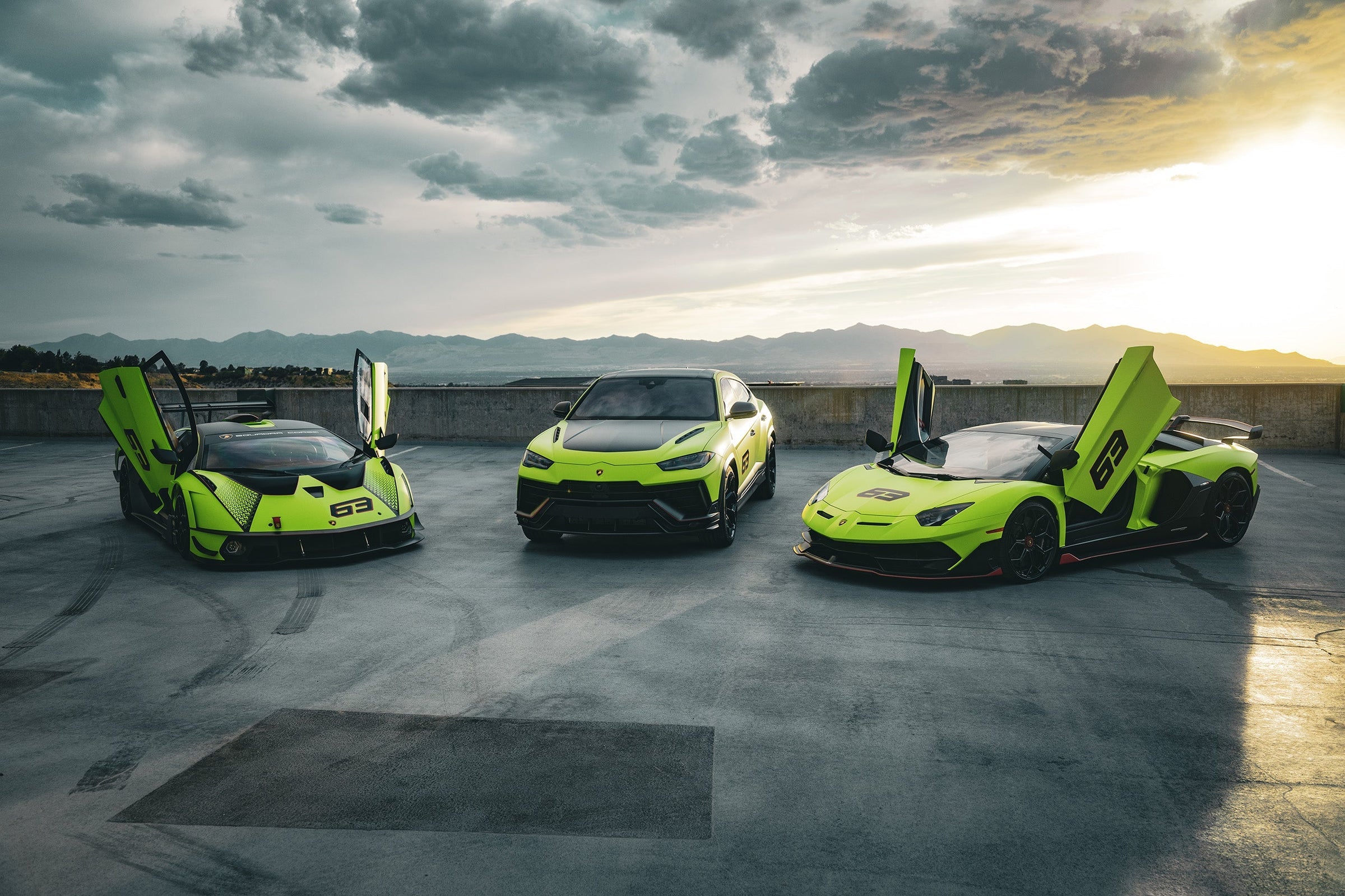 Three Rare and Matching Lamborghinis For Sale