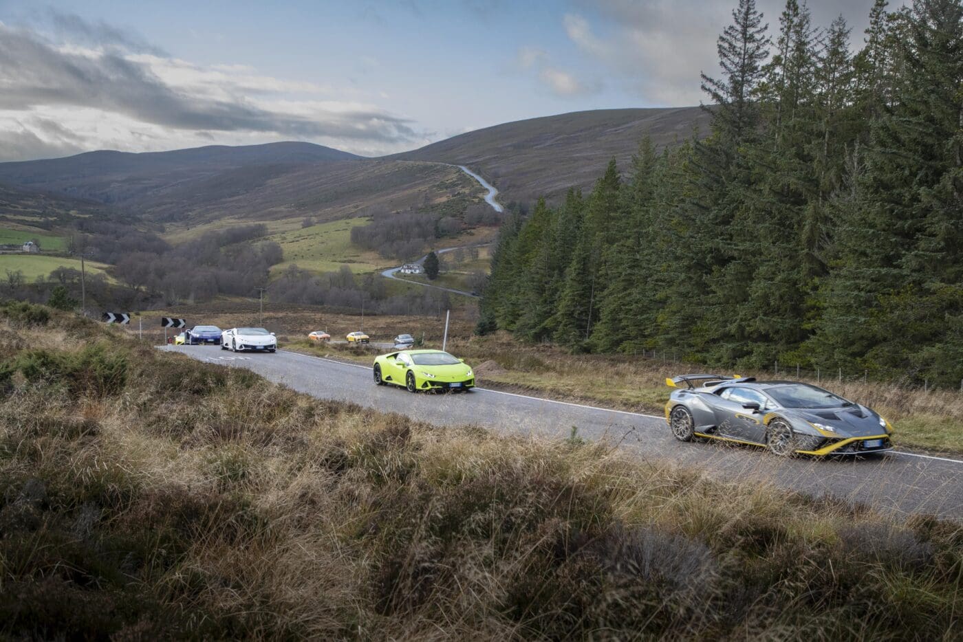 Lamborghini Takes Its Lineup to Scotland to Roam