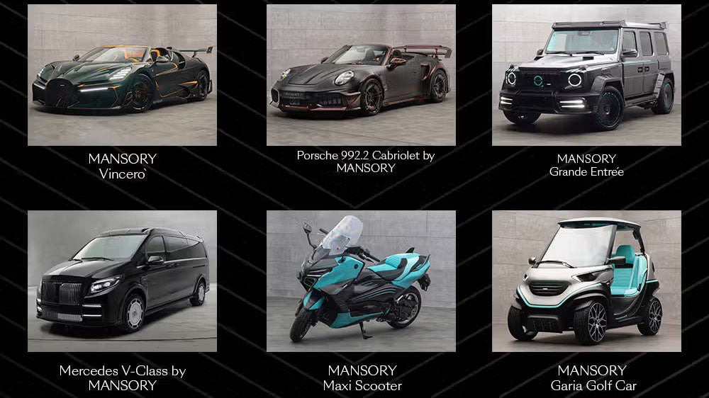Mansory Brings Custom Scooter, Golf Cart, & Supercars To The Monaco Yacht Show