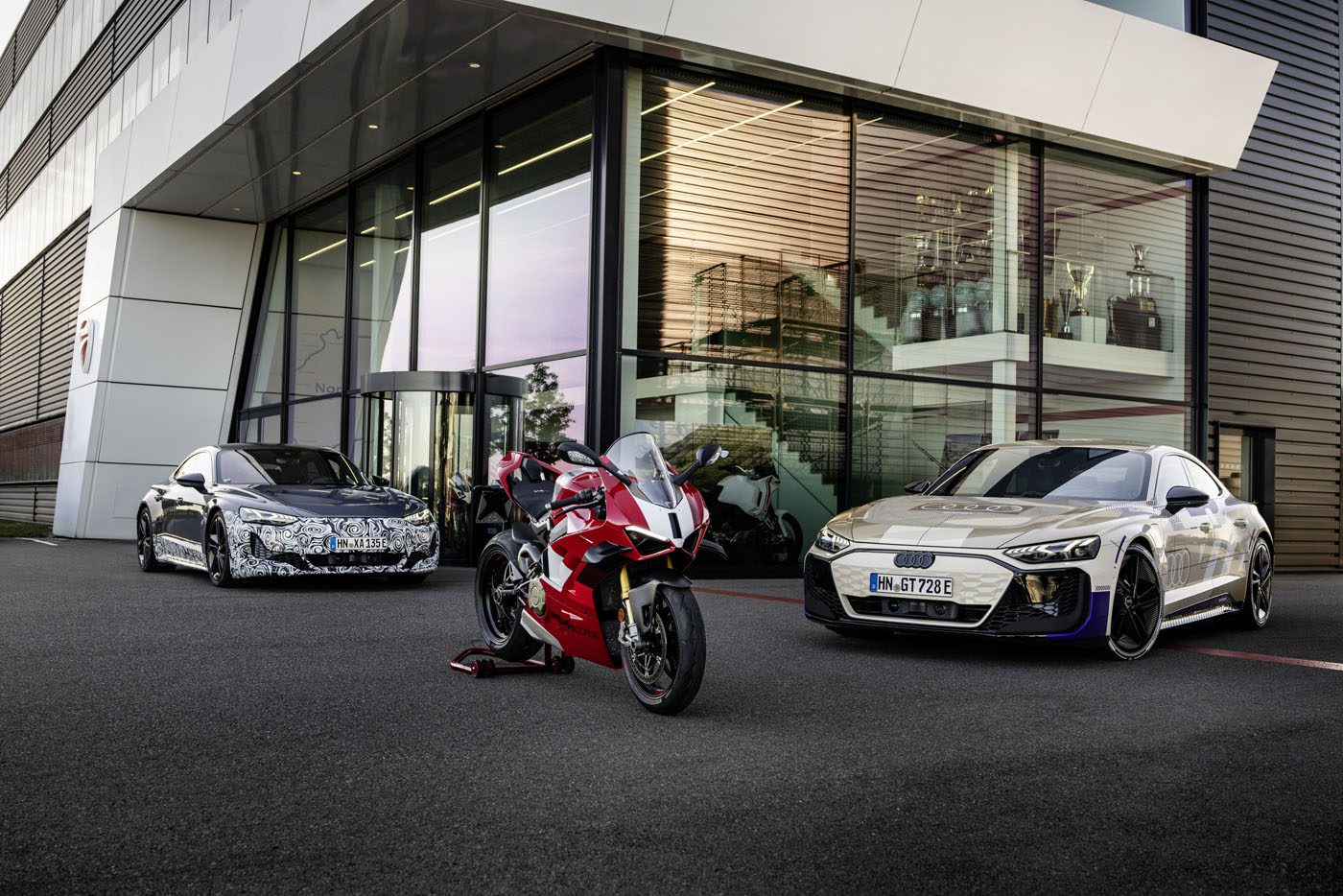 Audi & Ducati Developers Swap e-tron GT Prototype & Panigale V4 R
