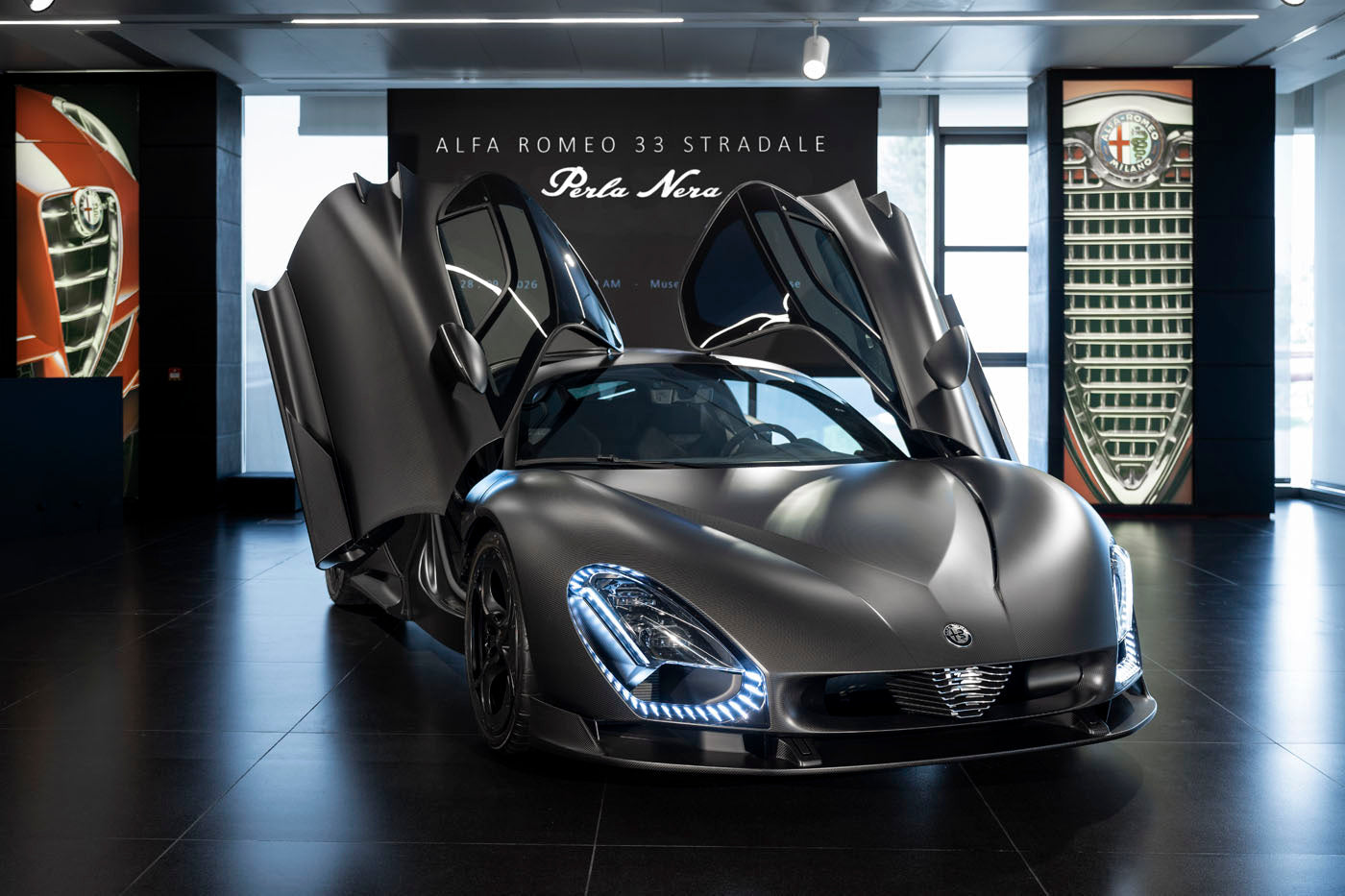 New Alfa Romeo 33 Stradale “Perla Nera®” Debuted At Alfa Romeo Museum