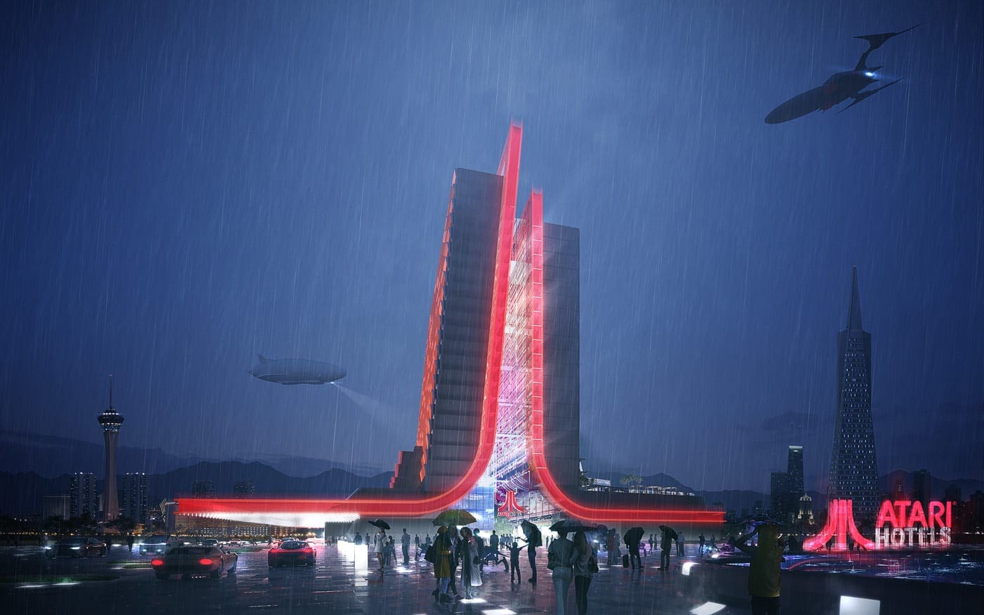 Atari Hotels Exterior Front Entrance wMood Image_Gensler 01