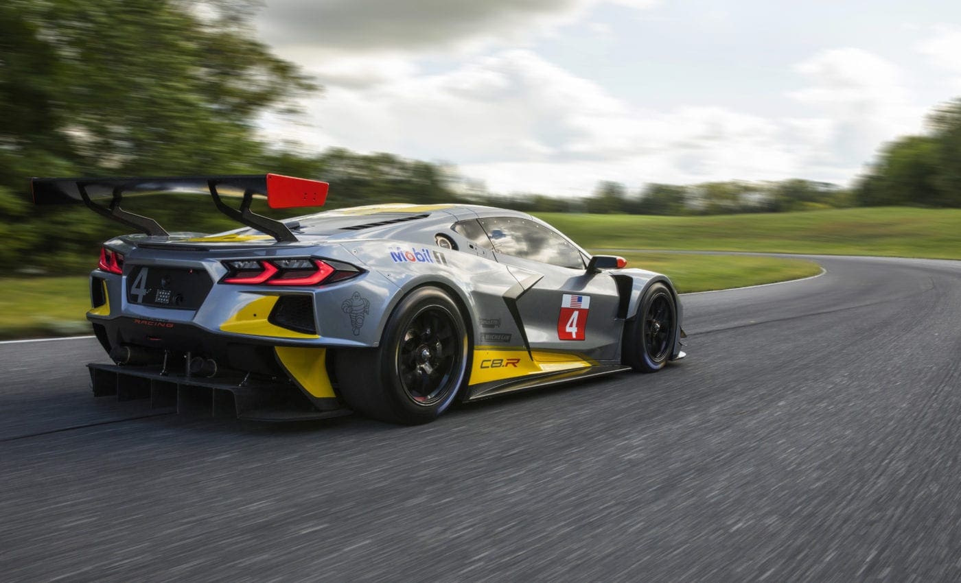 The Corvette C8.R is Chevy’s first mid-engine GTLM race car.