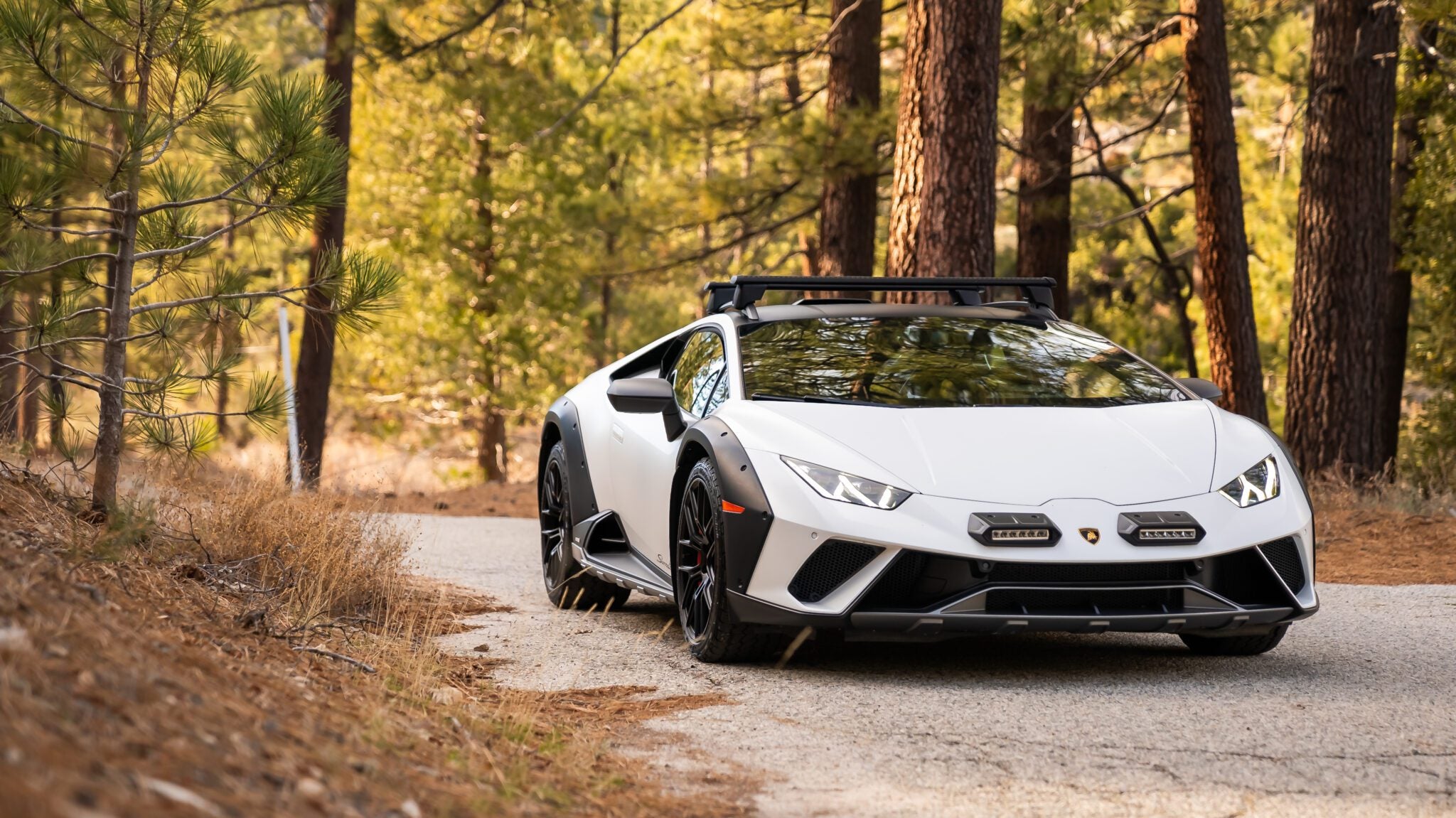 An image of a Lamborghini Huracan Sterrato parked outdoors.