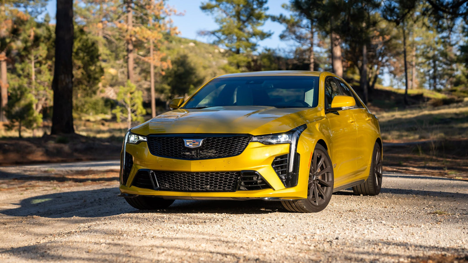 An image of a CT4-V Blackwing parked outdoors.