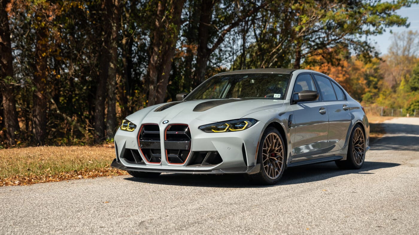 An image of a 2024 BMW M3 CS parked outdoors.