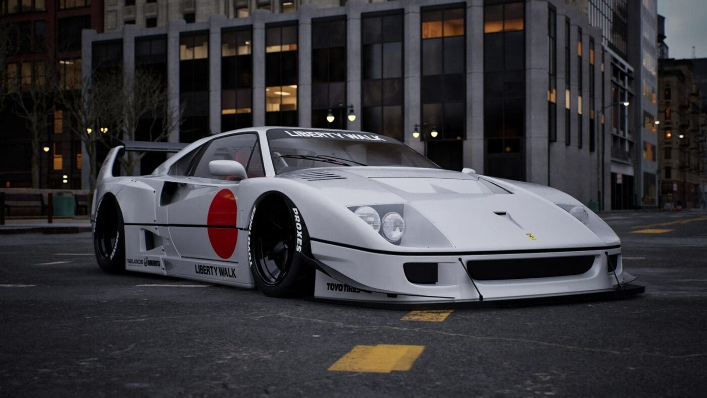 Liberty Walk Debuts Its LB-WORKS Widebody Ferrari F40 At The Tokyo Aut ...