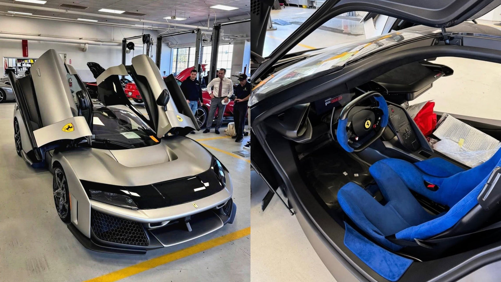 First Ferrari F80 Spotted in the United States Wearing Rare Alluminio Opaco Finish