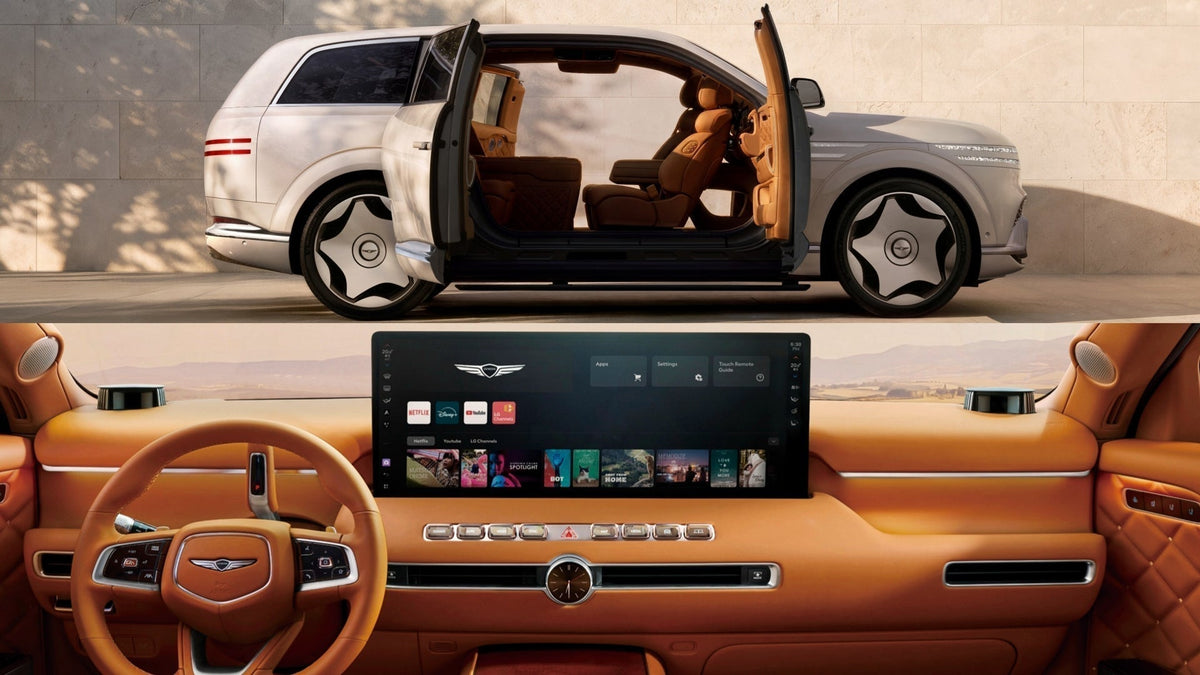 Genesis Details Pop-Up Cinema Display and New Pleos Connect System on the GV90