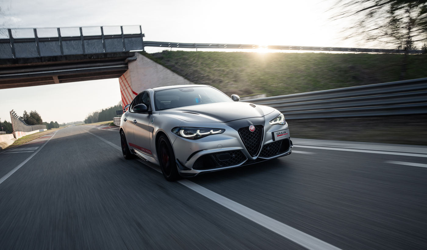 Alfa Romeo Brings The Giulia Quadrifoglio Luna Rossa To The Balocco Proving Ground