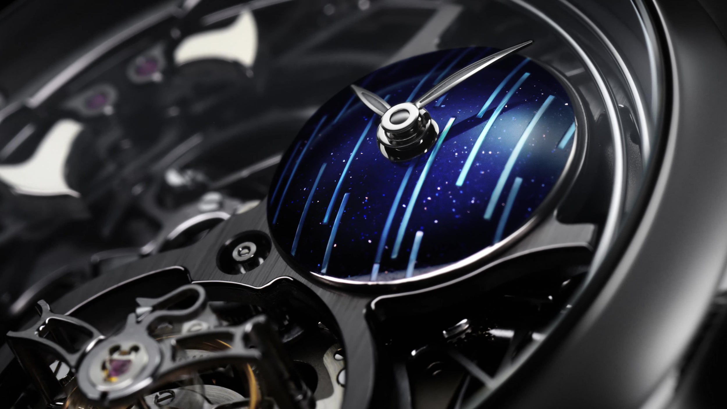 H. Moser Reveals Its $440K Endeavour Minute Repeater Cylindrical Tourbillon Skeleton 'Cosmic Rain'