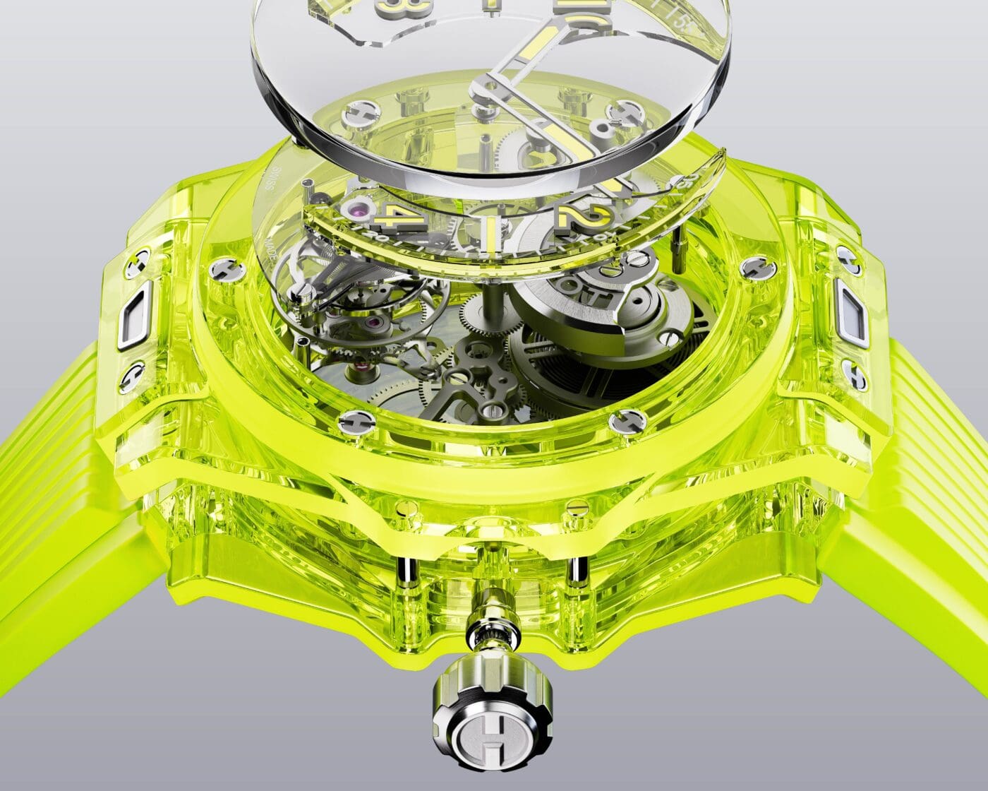 HUBLOT BIG BANG TOURBILLON AUTOMATIC YELLOW NEON SAXEM 429.JY .0120.RT LS 1 Horizontal