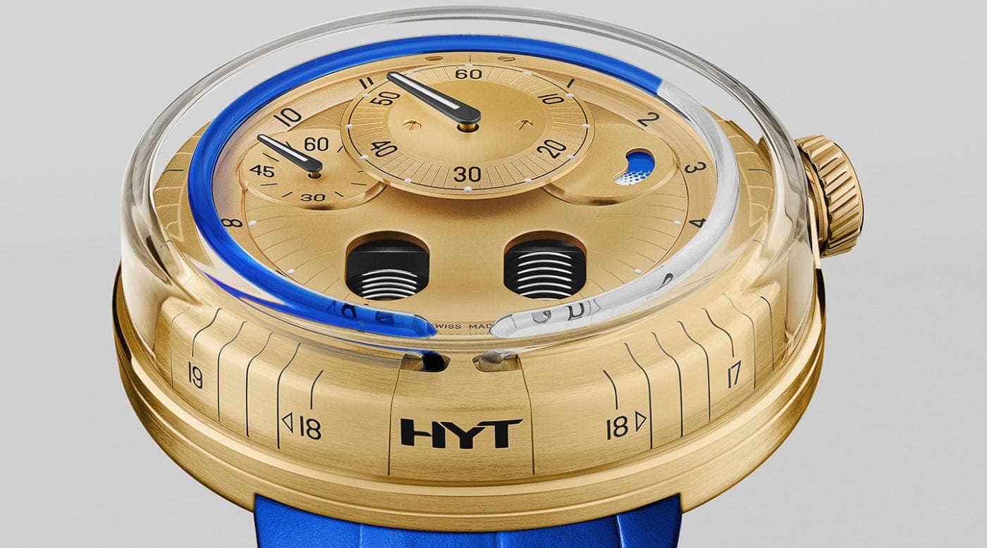 HYT H0 Gold Blue Watch