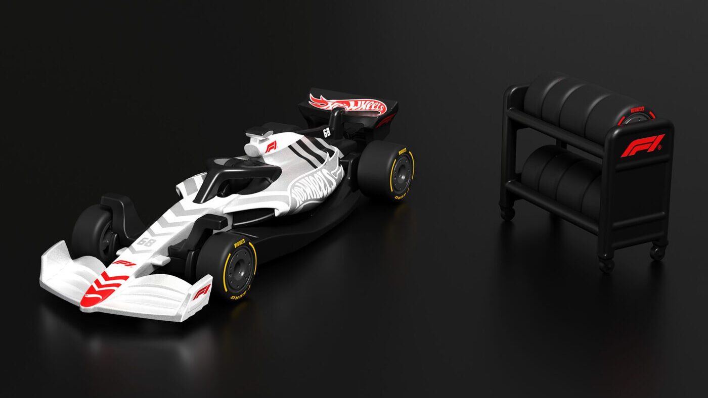 An image of a limited series Hot Wheels built in collaboration with Formula 1.