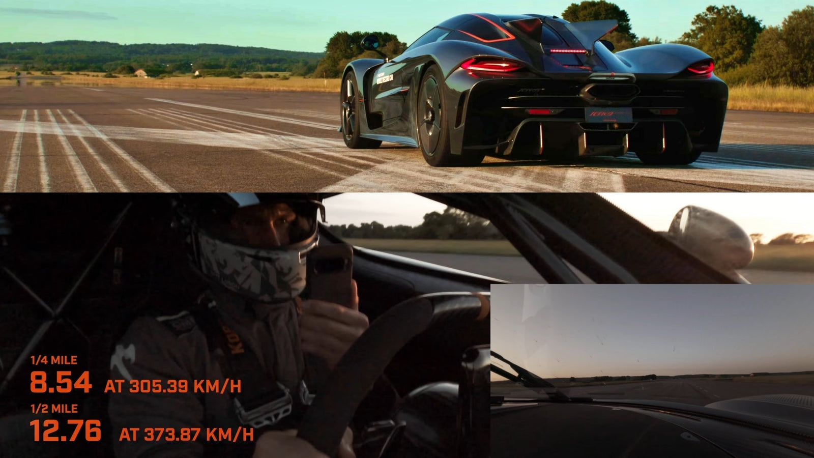 Koenigsegg Jesko Absolut Sets New Production Car Top Speed Records Over the Quarter-Mile and Half-Mile