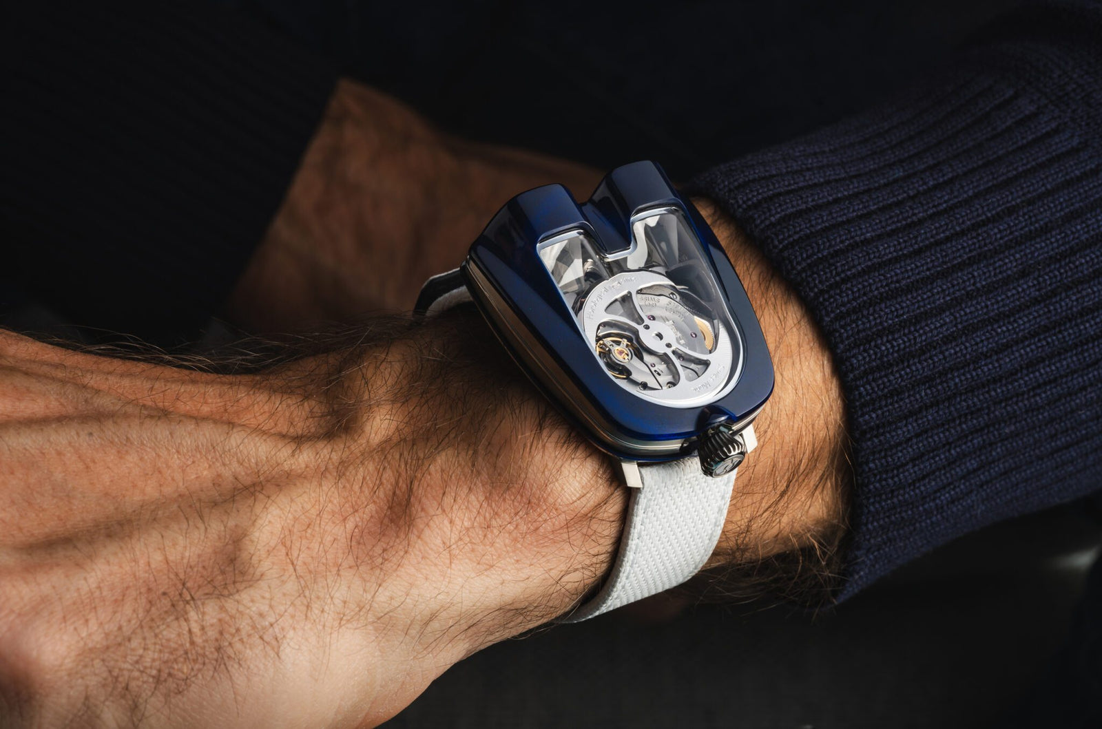 MBandF HM8 Mark 2 Blue Wrist Shot 1 Hres