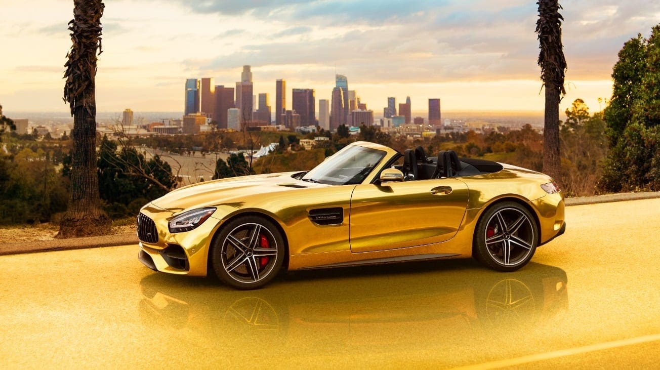 Mercedes-Benz ミニ（大きめ）カー ゴールド Mercedes-Benz ミニ