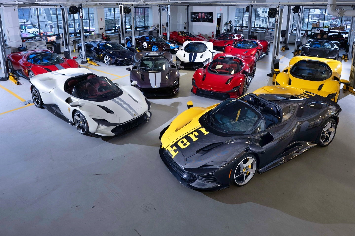 Miller Motorcars Brings Together 14 Ferrari Daytona SP3 Hypercars In Rare Historic Gathering