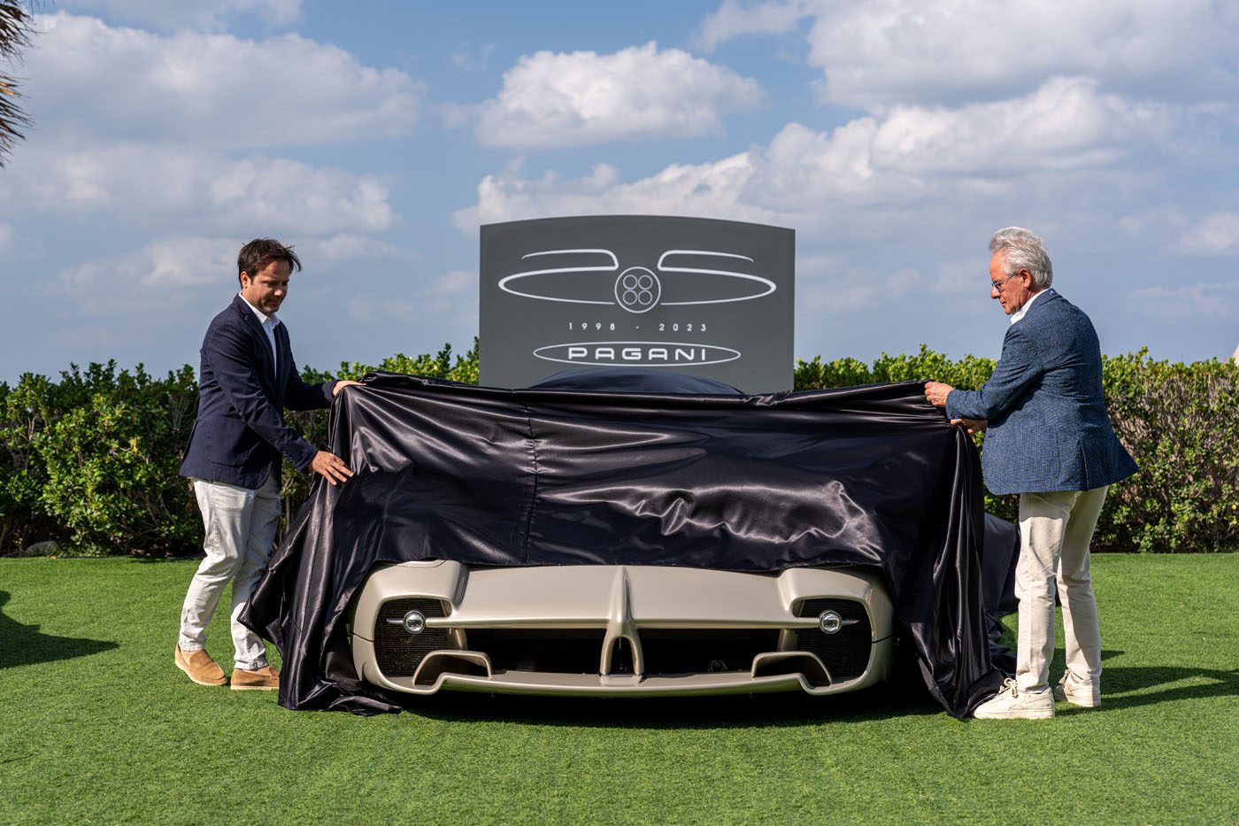 Pagani 25th Anniversary in Dubai Horacio and Christopher Pagani Unveiling Utopia 01