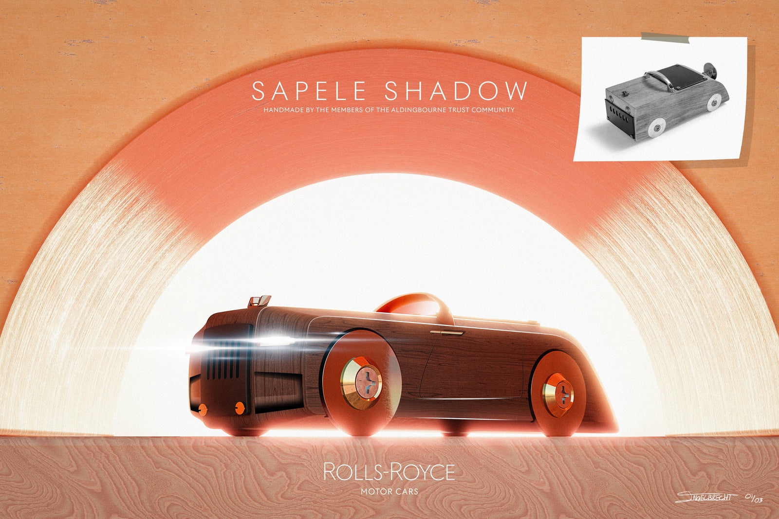 Rolls-Royce Transforms Handcrafted Sapele Model Into Limited-Edition Charity Artwork