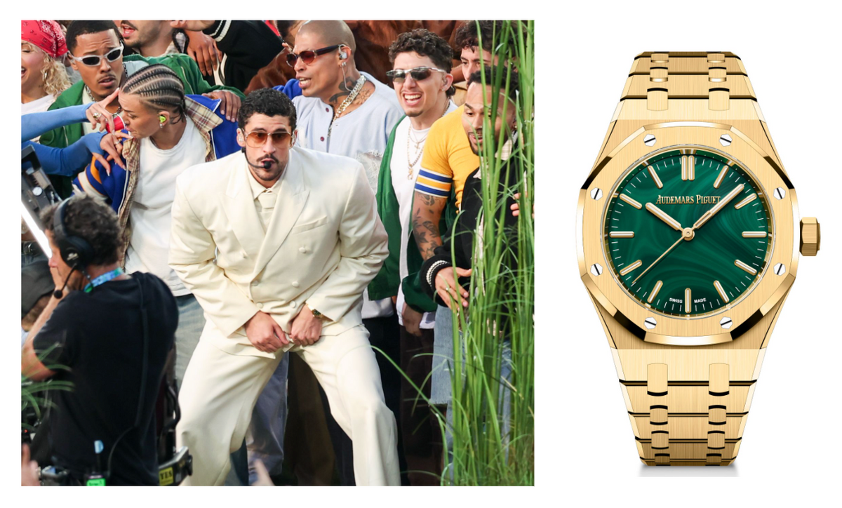 Bad Bunny Wears A Malachite AP At The Half Time Show
