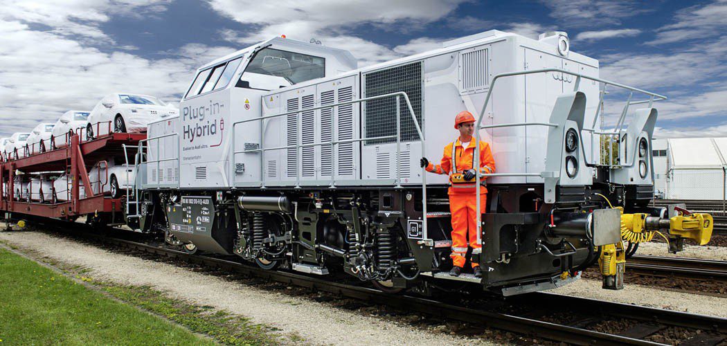 Hybrid locomotive at Audi plant in Ingolstadt