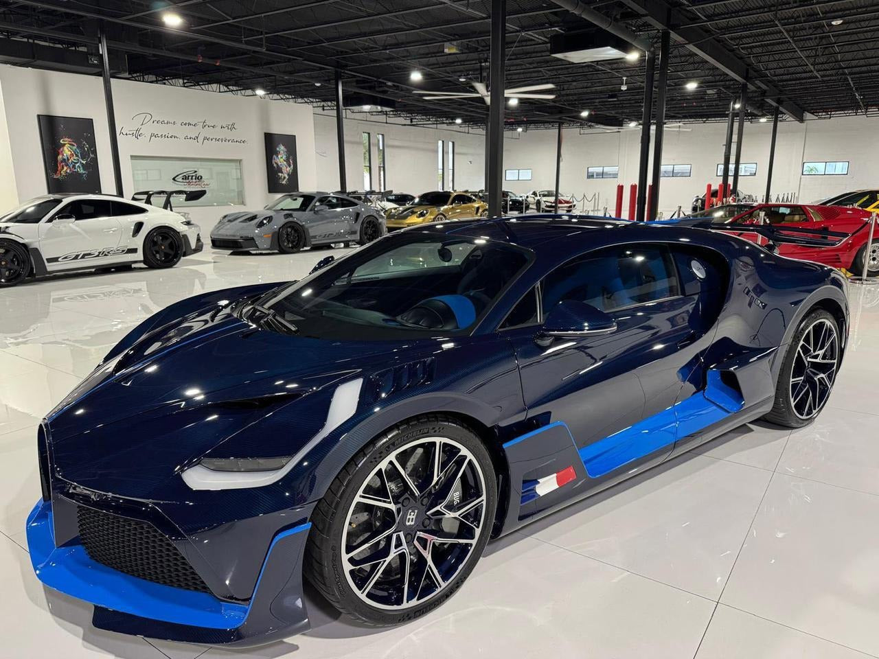 RARE $12 Million Bugatti Divo Finished in Exposed Blue Carbon For Sale