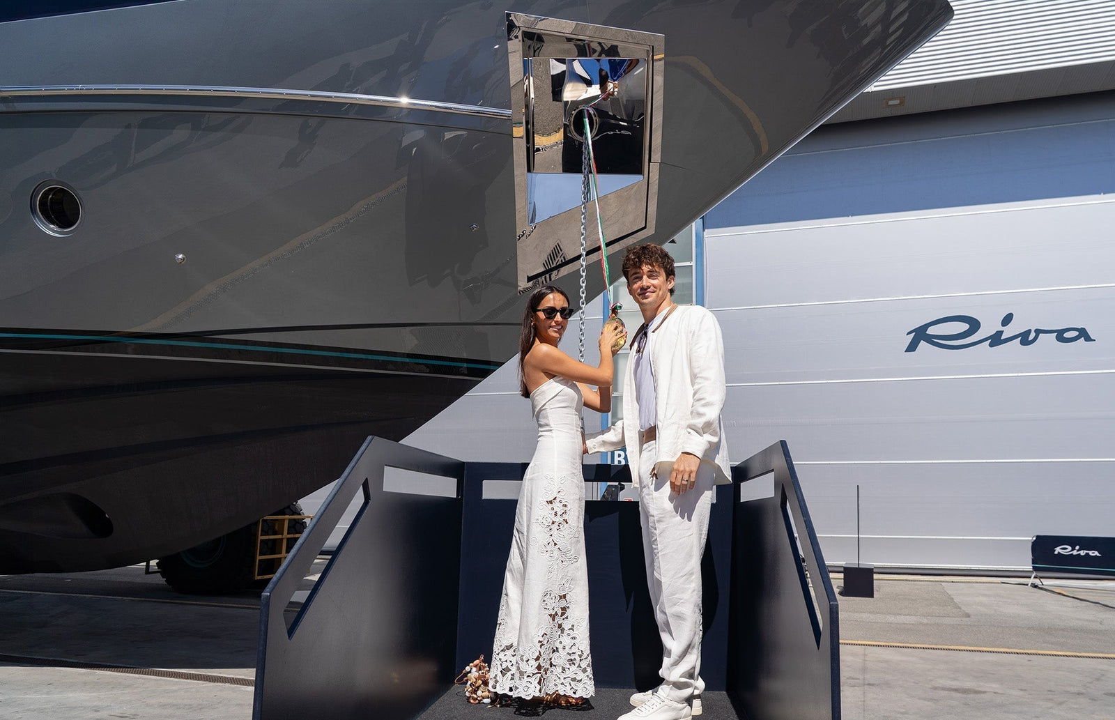 Charles Leclerc Took Delivery of a New 102' Riva Superyacht