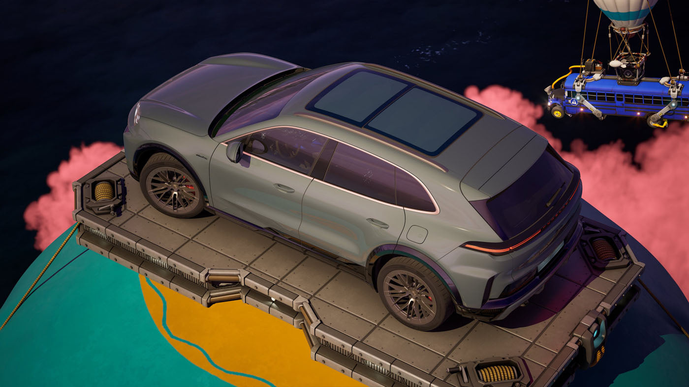 Porsche Brings The Cayenne Turbo Electric To Fortnite