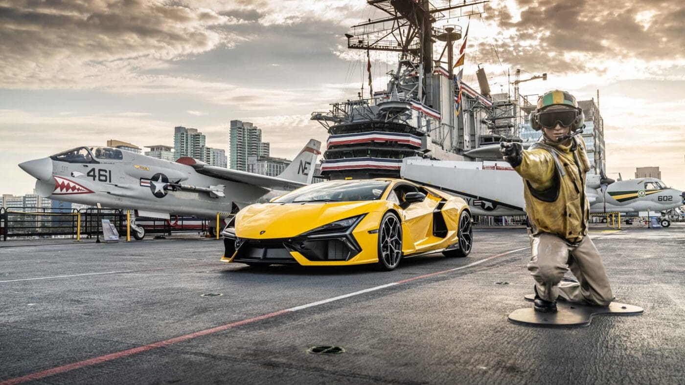 O'Gara Coach Unveils The Lamborghini Revuelto Aboard An Aircraft Carri ...