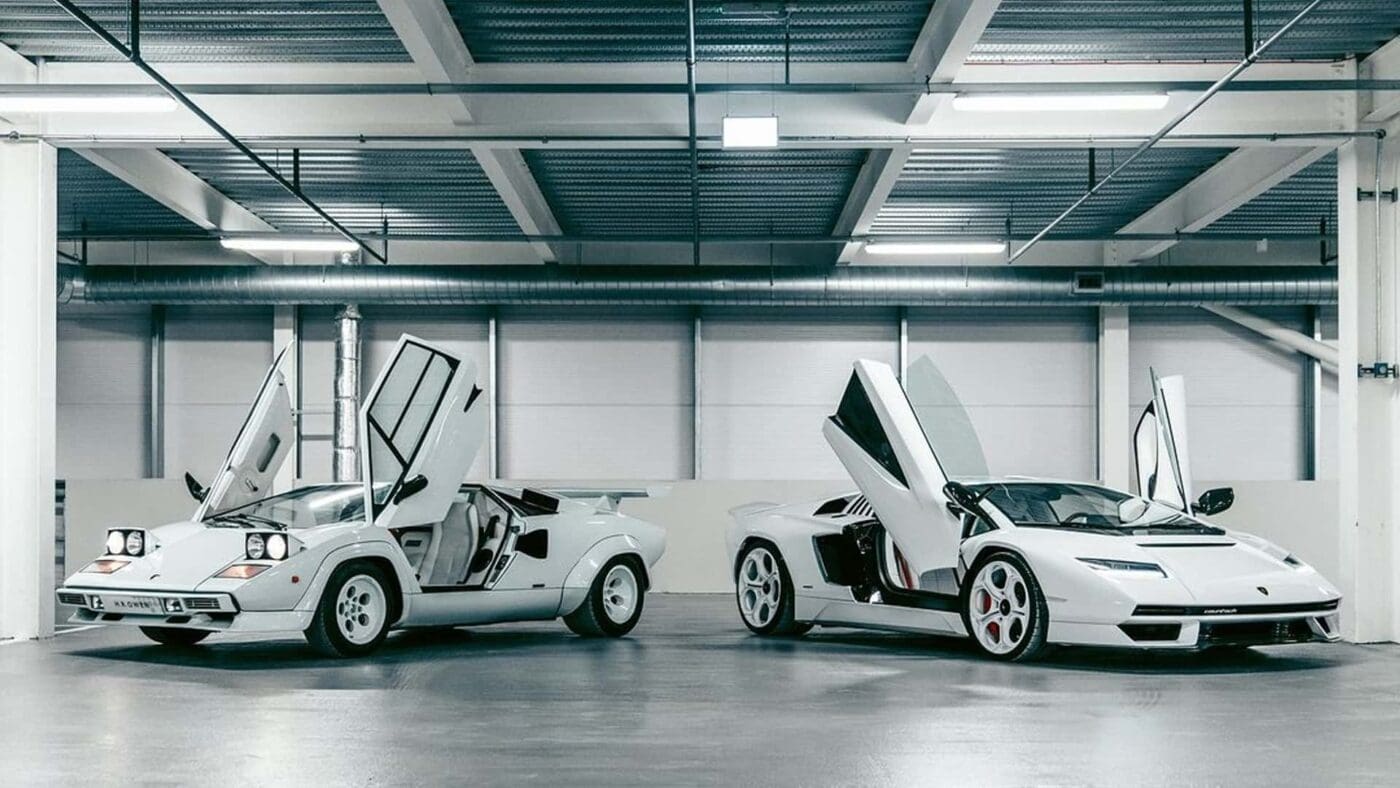 Lambo Rv Duo Set Lamborghini Shows Off A Matching Original & New Countach Pair – duPont ...