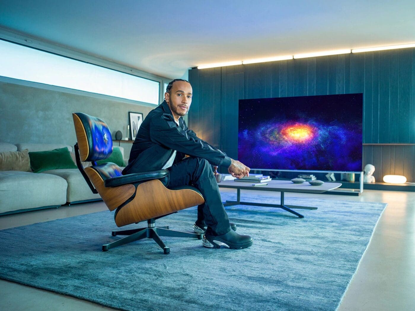 lg signature brand living lewis hamilton self lit oled tv gallery w