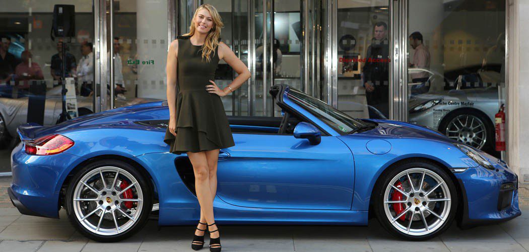 Maria Sharapova in New Porsche Boxster Spyder