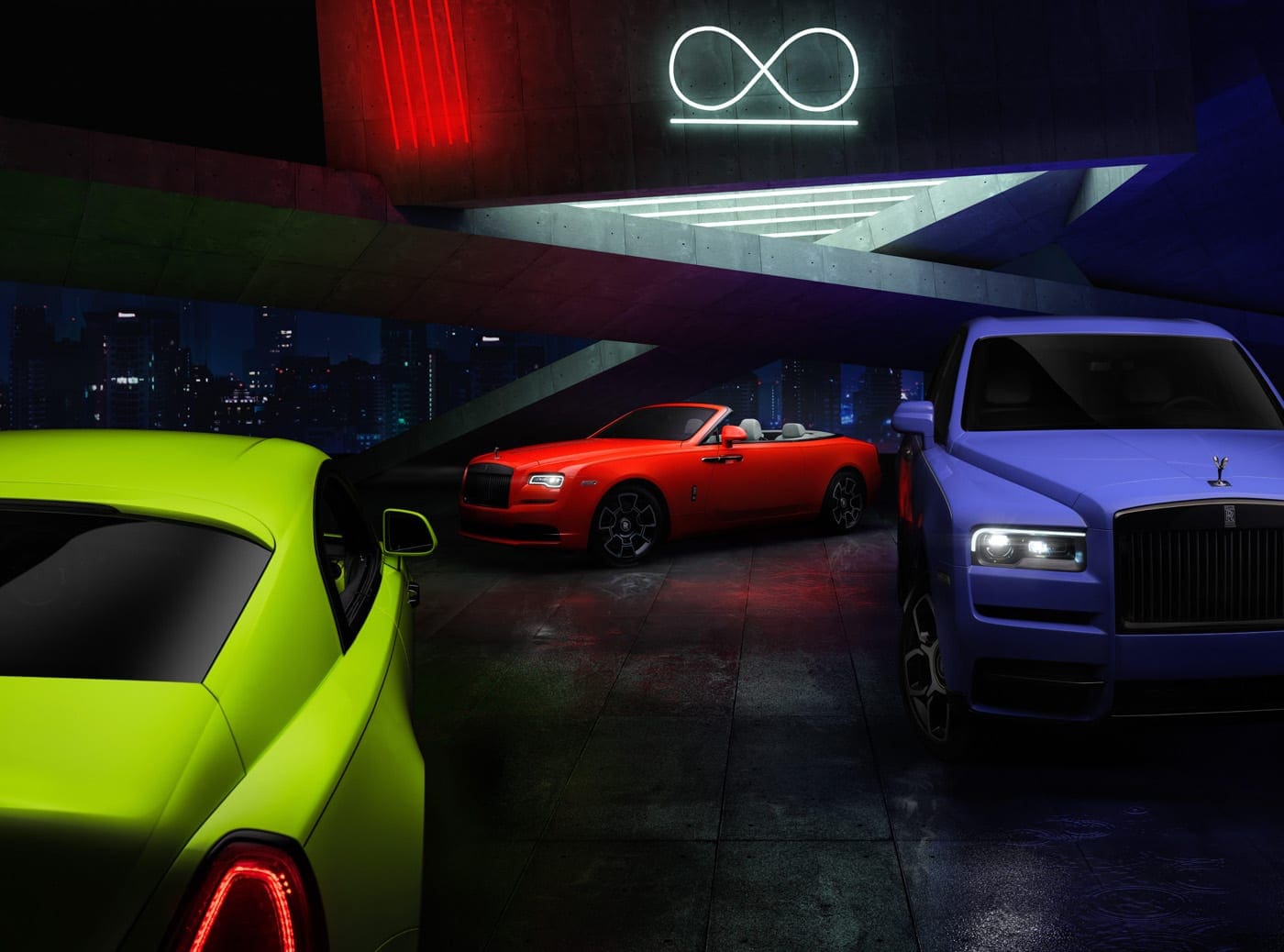 rolls royce neon lights 1