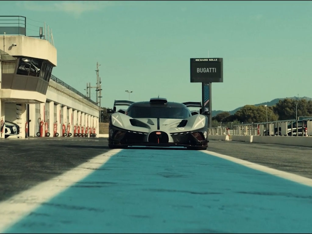 A race car on a track.